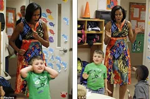 Vợ ông Obama bối rối với câu hỏi của trẻ em - 1