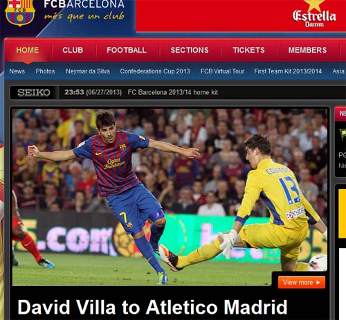 David Villa chính thức rời Barca - 1