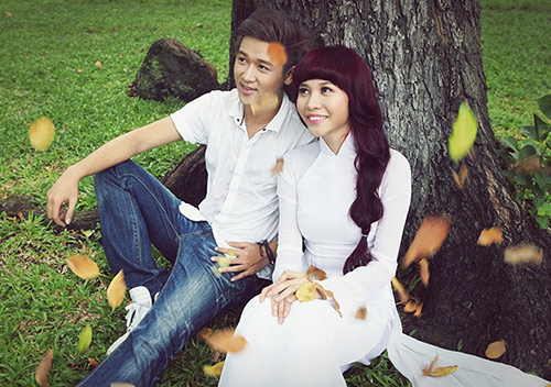 Đàm Thu Trang tinh khôi áo dài trắng - 13