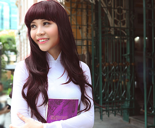 Đàm Thu Trang tinh khôi áo dài trắng - 7