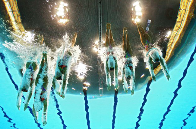 Màn trình diễn bơi nghệ thuật của ĐT Ai Cập tại Olympic London 2012.
