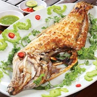 Ẩm thực - Cá da bò nướng chấm muối ớt