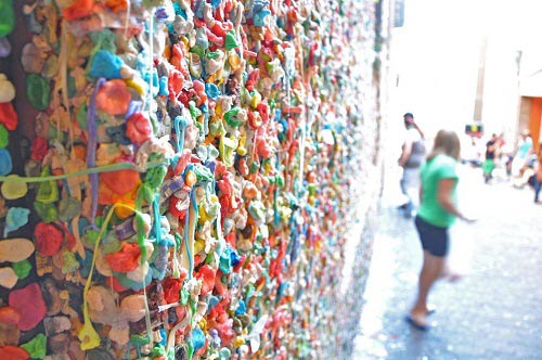 Bức tường kẹo cao su quyến rũ ở Seattle - 1