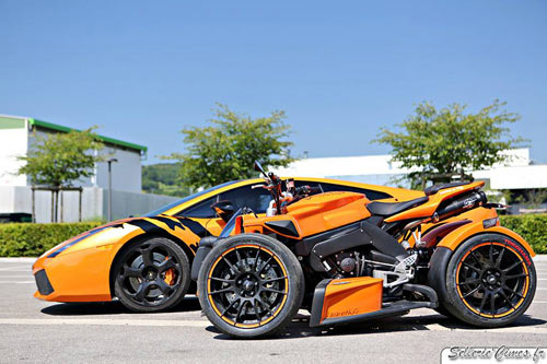 Lamborghini Gallardo đọ dáng bên mô tô khủng - 5