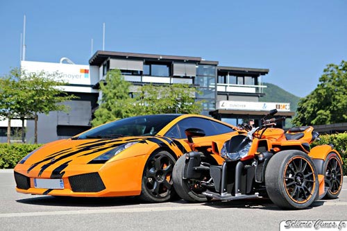 Lamborghini Gallardo đọ dáng bên mô tô khủng - 6