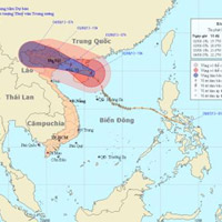 Tin tức trong ngày - Bão số 5 cách bờ biển Quảng Ninh-Nam Định 410 km
