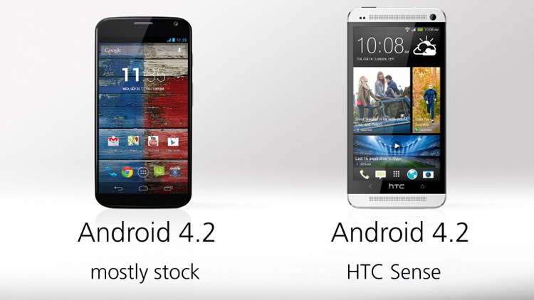Cả HTC One và Moto X đều hoạt động trên nền tảng hệ điều hành Android của Google.
