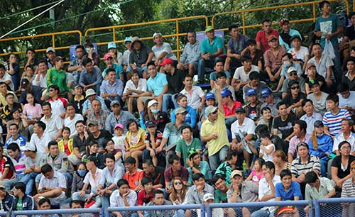 Khán giả trèo cây để xem đua xe máy - 3