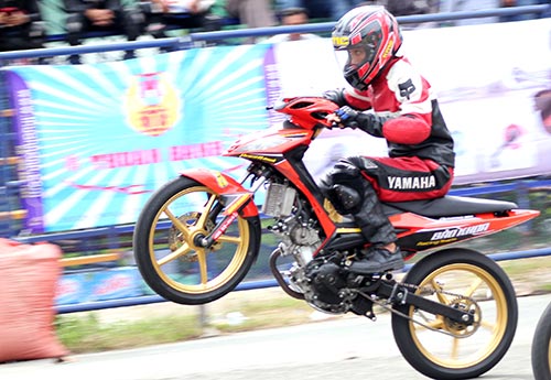 Khán giả trèo cây để xem đua xe máy - 2