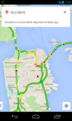 Google Maps thông báo tình trạng giao thông từ Waze - 1