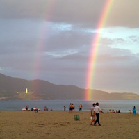 Tin tức trong ngày - Cầu vồng kép "nối" 2 ngôi chùa Linh Ứng