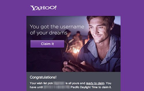 Yahoo! thông báo kết quả những tài khoản được đăng ký lại - 1