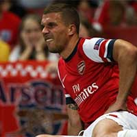 Bóng đá - HOT: Arsenal mất Podolski 10 tuần