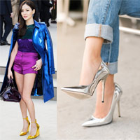 Bí quyết mặc đẹp - Giày kim loại hút hồn cô nàng sành điệu!