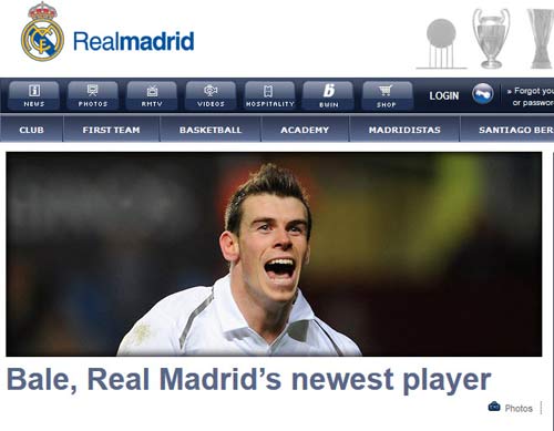 Bale CHÍNH THỨC gia nhập Real - 1