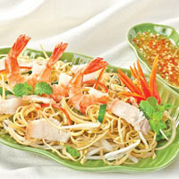 Ẩm thực - Nộm hoa chuối hải sản