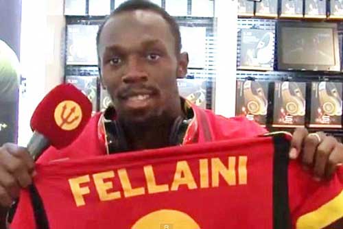 Usain Bolt phát cuồng vì Fellaini tới MU - 1