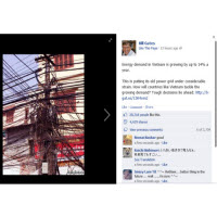 Công nghệ thông tin - Bill Gates đăng ảnh lưới điện Việt Nam lên Facebook gây "sốt"