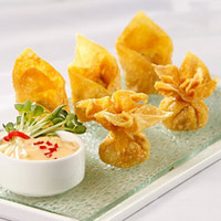 Ẩm thực - Vàng giòn hoành thánh cá hồi