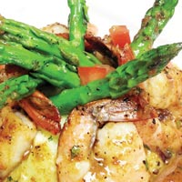 Ẩm thực - Măng tây xào tôm căng tràn vị biển