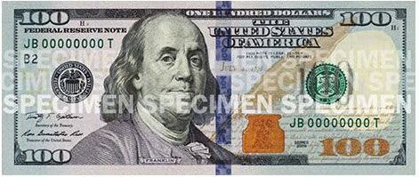 Lưu hành tờ 100 đôla mới từ 8/10 - 2