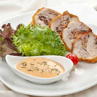 Ẩm thực - Đùi gà nhồi nấm chiên giòn