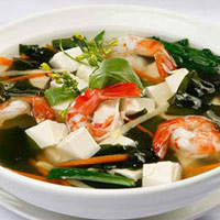 Ẩm thực - Canh tôm rong biển, tổng hòa hương vị