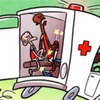 Bóng đá - Hài bóng đá: Về bằng xe cứu thương