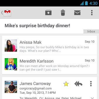 Google cập nhật đồng loạt Gmail, YouTube và Google+ - 1