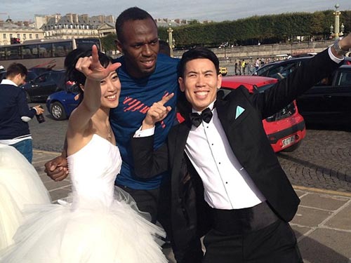 Usain Bolt làm náo loạn đám cưới trên phố - 1