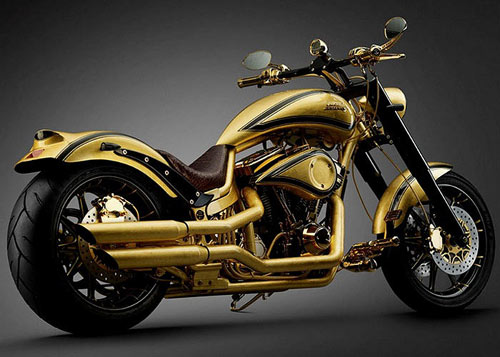 Hoa mắt ngắm mô tô mạ vàng 24 carat - 1