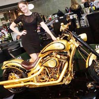 Ô tô - Xe máy - Hoa mắt ngắm mô tô mạ vàng 24 carat