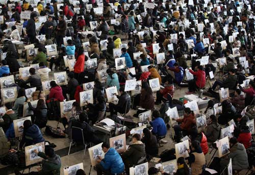 Chùm ảnh: Thí sinh TQ vật vã trong kỳ thi đại học - 12