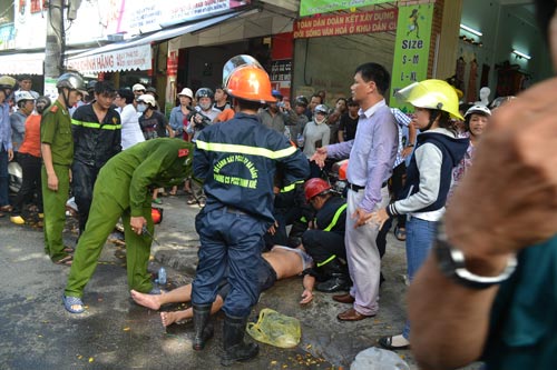 Cháy cửa hàng, dân giúp công an kéo ô tô chạy lửa - 5
