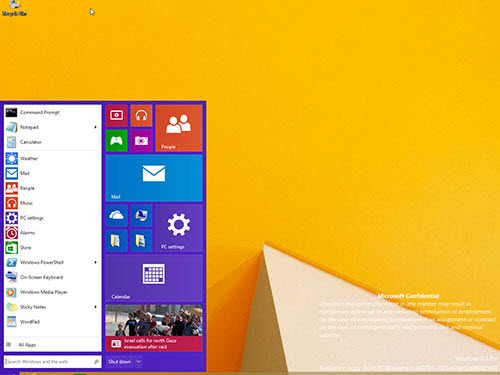 Ảnh rò rỉ Windows 8.1 Pro có thanh Start truyền thống - 1