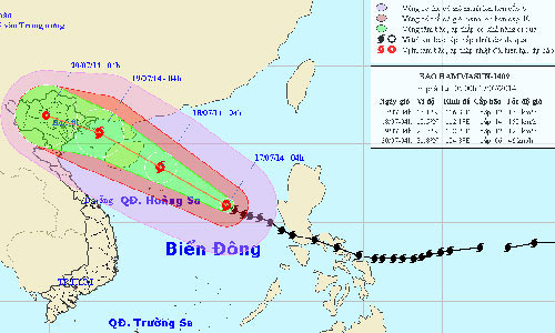 Bão giật cấp 17 hướng vùng biển Quảng Ninh-Thái Bình - 3