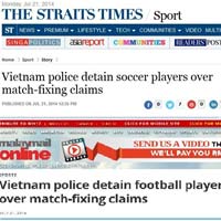 Bóng đá - Báo chí thế giới “nóng” với tiêu cực của bóng đá VN