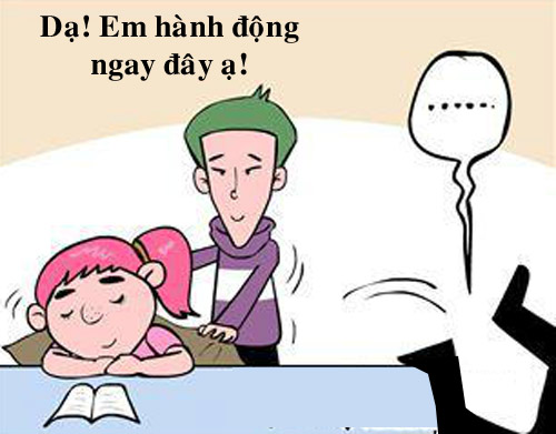 Truyện tranh: Bạn gái ngủ trong lớp, phải làm gì? - 4