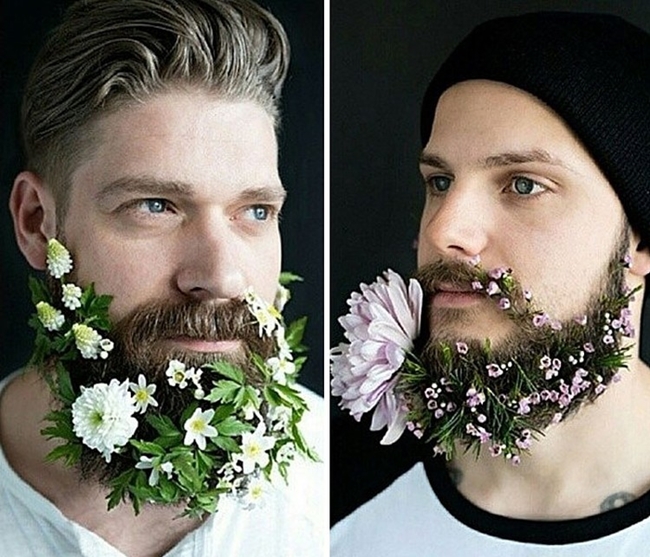 Flower beards trở thành trào lưu để cánh máy râu đua nhau trang trí cho bộ râu của mình theo những phong cách độc đáo khác nhau
