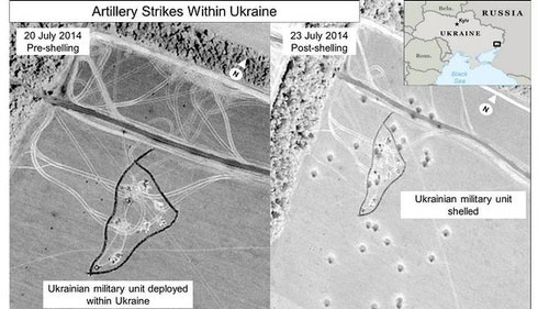 Mỹ công bố ảnh cáo buộc Nga nã pháo vào Ukraine - 1
