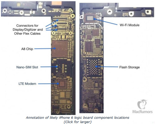 iPhone 6 để lộ bo mạch chủ có chip NFC - 3