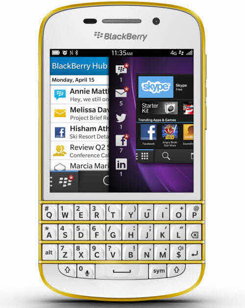 BlackBerry Q10 có phiên bản màu vàng - 1
