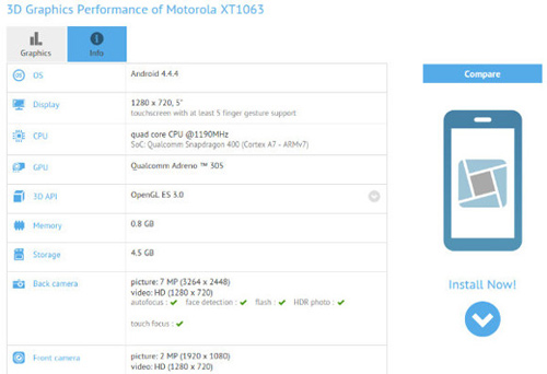 Smartphone giá rẻ Moto G2 lộ cấu hình - 1
