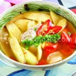 Ẩm thực - Thanh ngọt canh riêu trai nấu dọc mùng