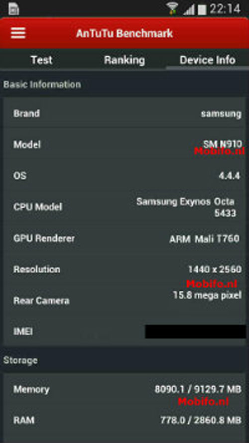 Samsung Galaxy Note 4 có điểm chuẩn cực cao - 1