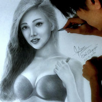 Bạn trẻ - Cuộc sống - Chàng trai mày mò vẽ truyền thần đẹp "long lanh"