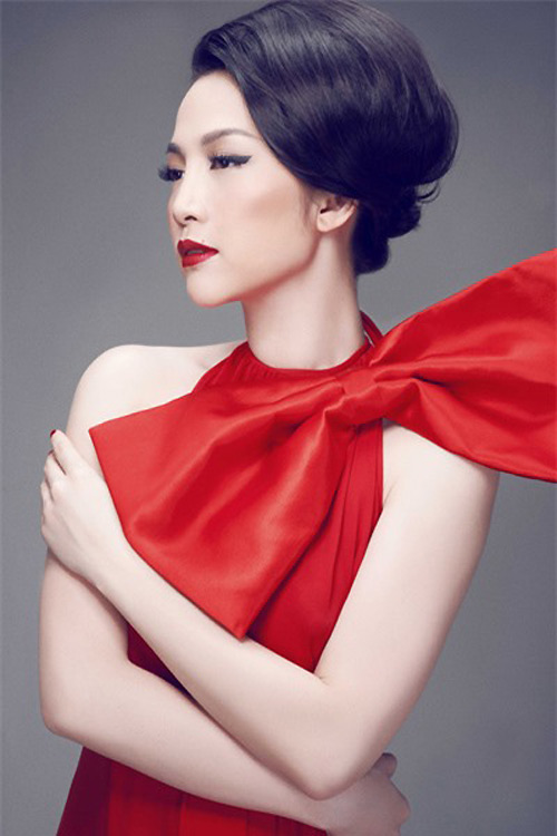 Váy dạ đỏ nơ trắng | Shopee Việt Nam