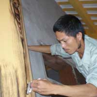 Cẩm nang tìm việc - "Nghệ nhân" nông dân “biến” bê tông thành... gỗ