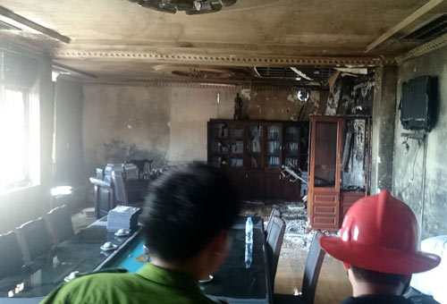 Cháy phòng GĐ Sở Tài nguyên–Môi trường Hải Phòng - 2