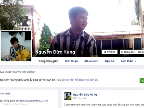 Phạm nhân tung ảnh “tự sướng” lên Facebook: Điện thoại nhặt được - 1